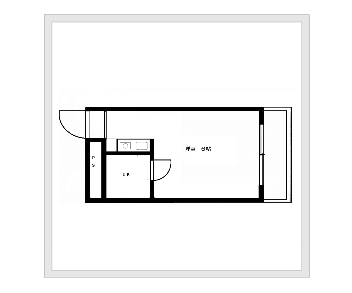 10階1室 間取り図