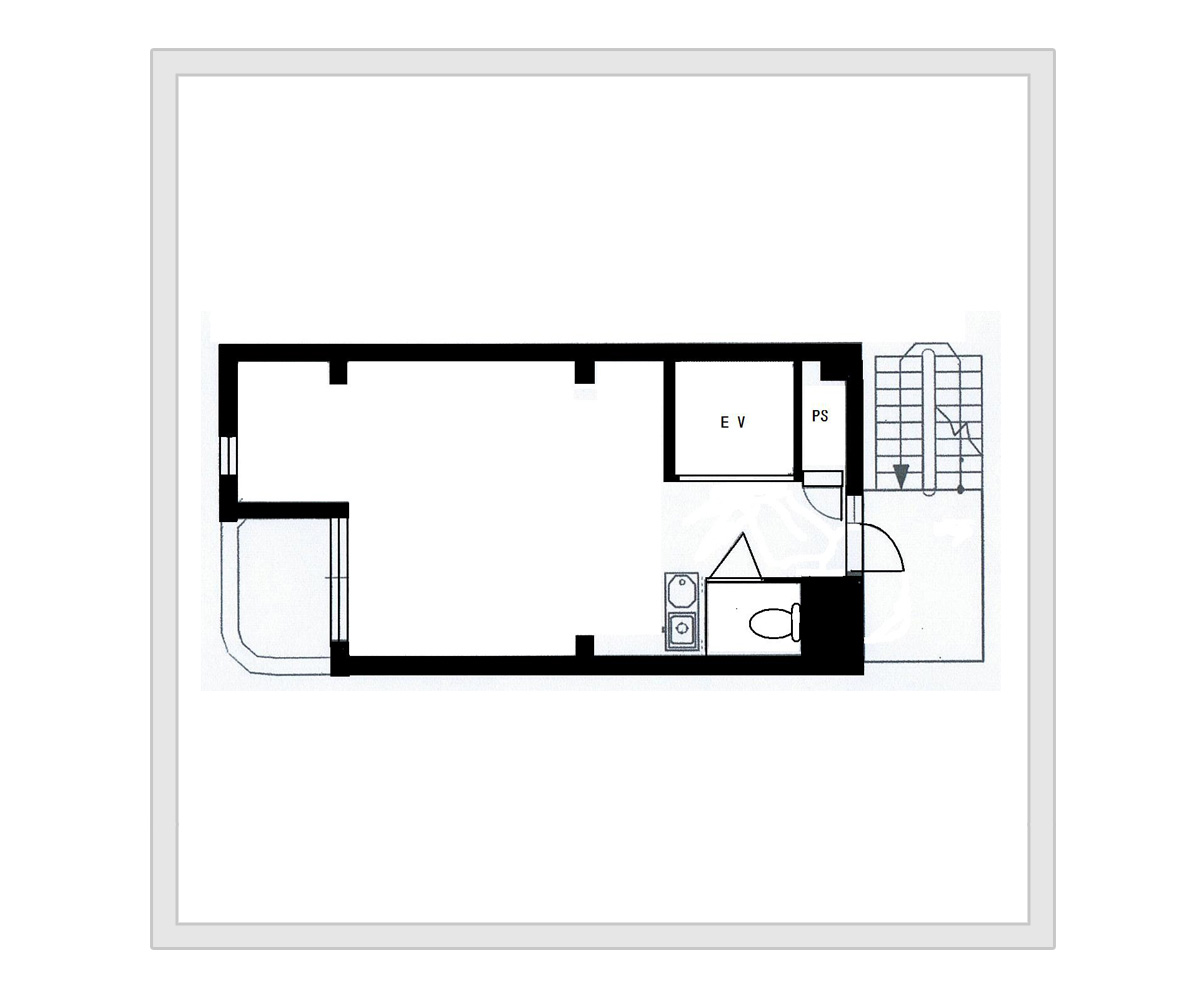 3階～6階共通 間取り図