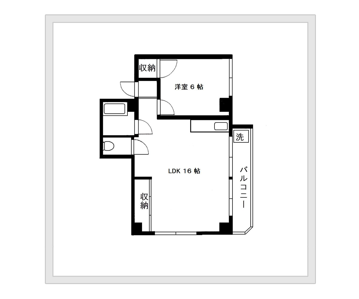 2階・3階・4階1室 間取り図