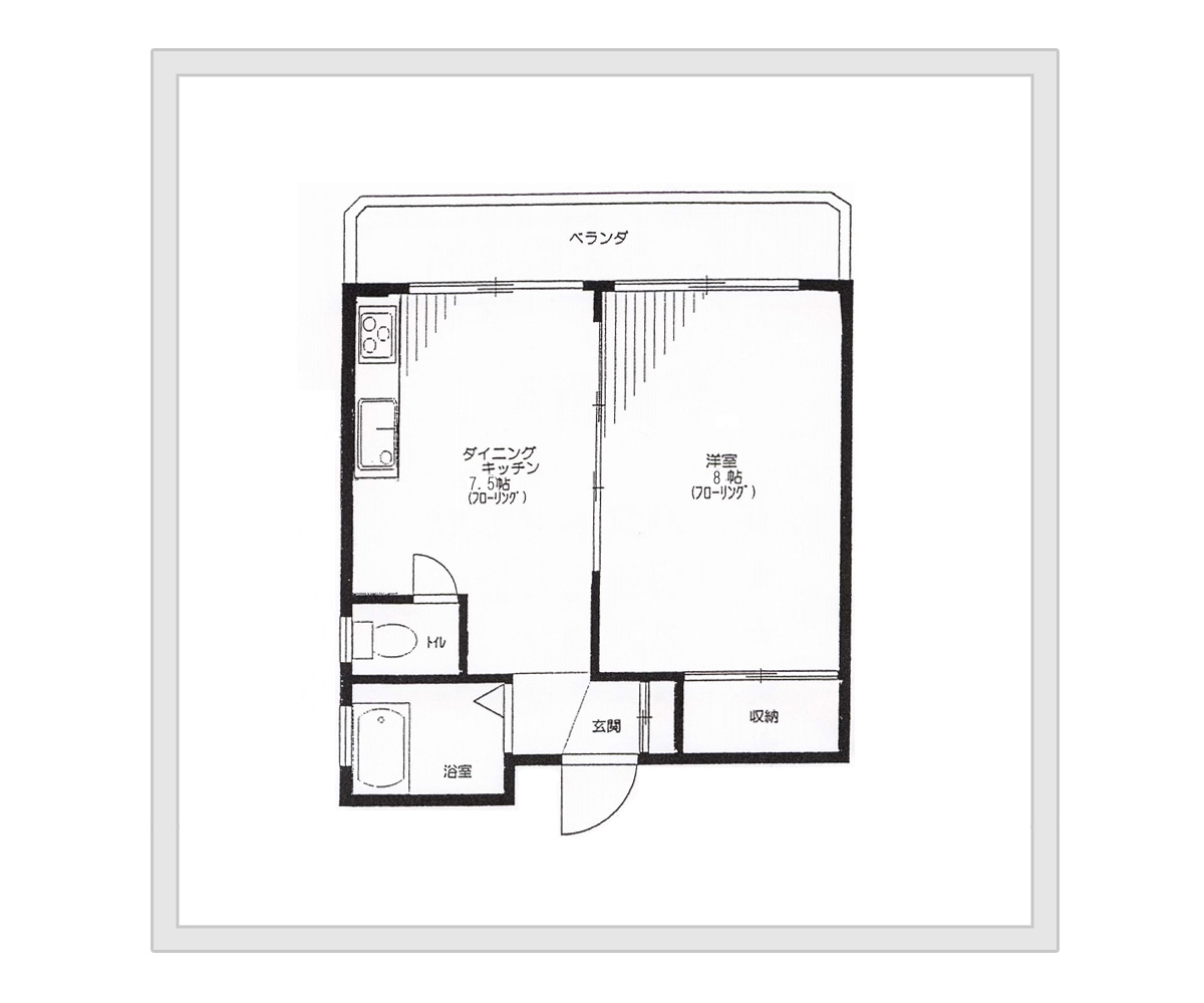 2階・3階・4階1室 間取り図